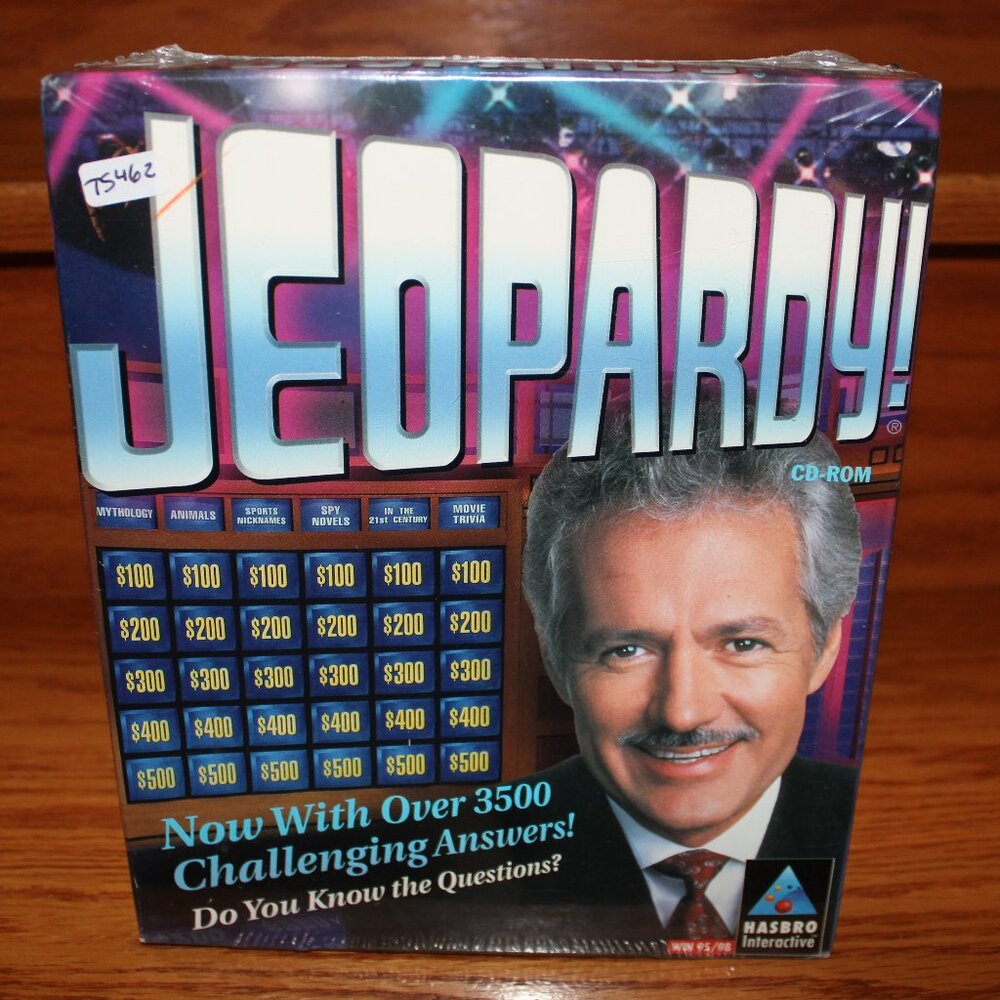 3/$77❤️vintage 1998 Jeopardy! PC/CD-ROM/Win 95/98 Big Box Family Video Game